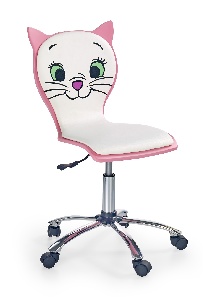 Scaun pentru copii Luoda 2 (alb + roz)