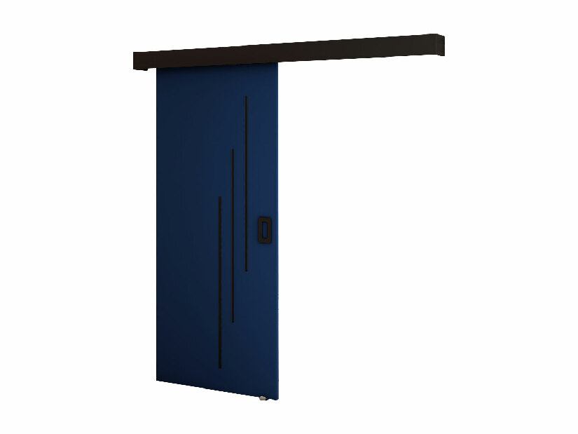 Uși culisante 90 cm Bethany VI (albastru închis + negru mat)