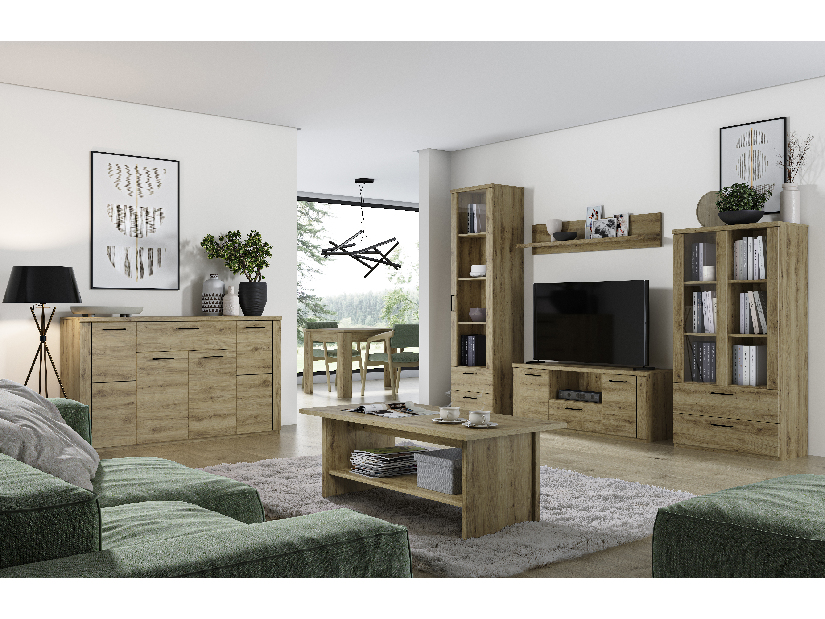 Masă de sufragerie extensibilă (pentru 4 6 persoane) Mebel Bos Deloris (Stejar navarra)