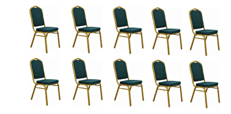 Set 10 buc. scaune de sufragerie Zoni (verde) *resigilat