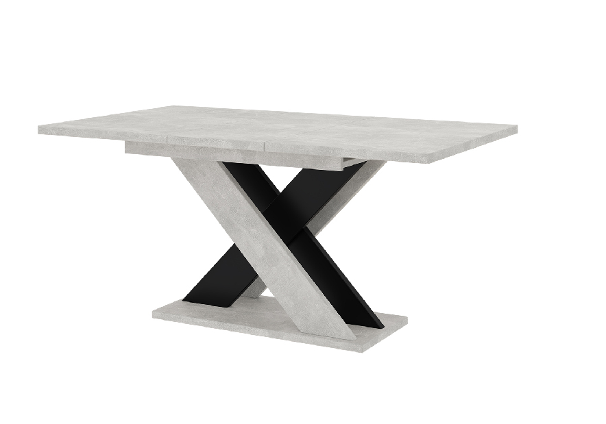 Masă de sufragerie Xalin (gri deschis + Negru) (pentru 4 până la 6 persoane)