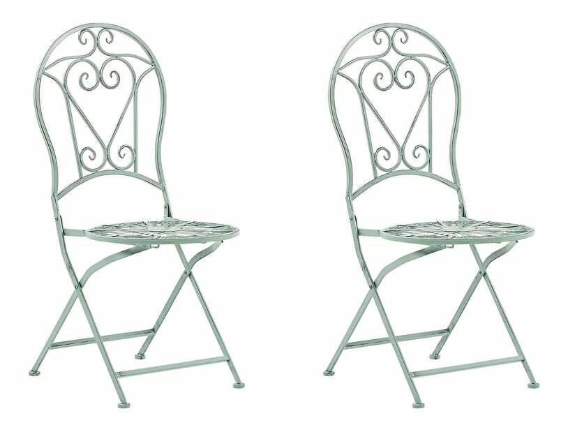 Set 2 buc. scaune de grădină TIRRO (verde deschis)