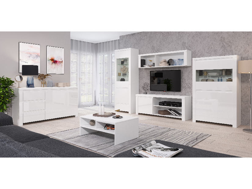 Masă de sufragerie extensibilă (pentru 4 6 persoane) Mebel Bos Leona (alb)