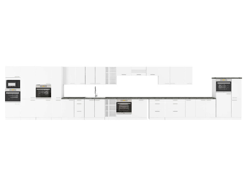 Dulap superior de bucătărie Lavera 60 GUS36 1F (alb + alb lucios)