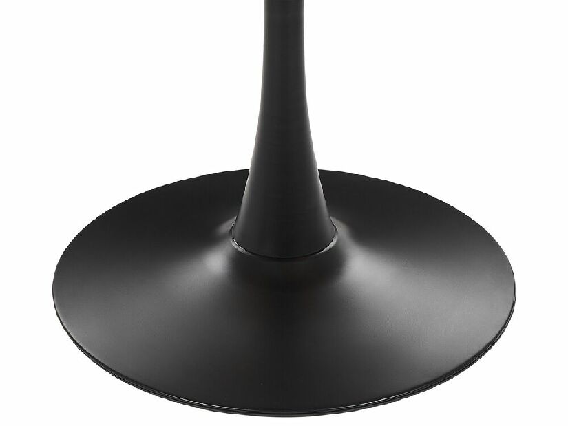 Masă de sufragerie rotundă Berylle (negru) (pentru 4 persoane)