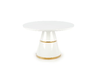 Masă de sufragerie Varam (alb + auriu) (pentru 4 persoane) *vânzare