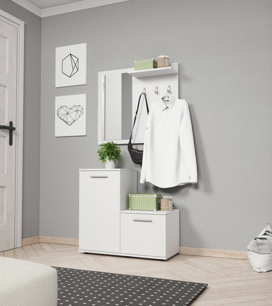 Mobilier în stil minimalist pentru hol, potrivit pentru fiecare dormitor.