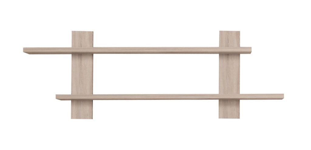 Raft de perete potrivit pentru plasarea accesorilor preferate. Ajută și la mărirea optică a spațiului din living.