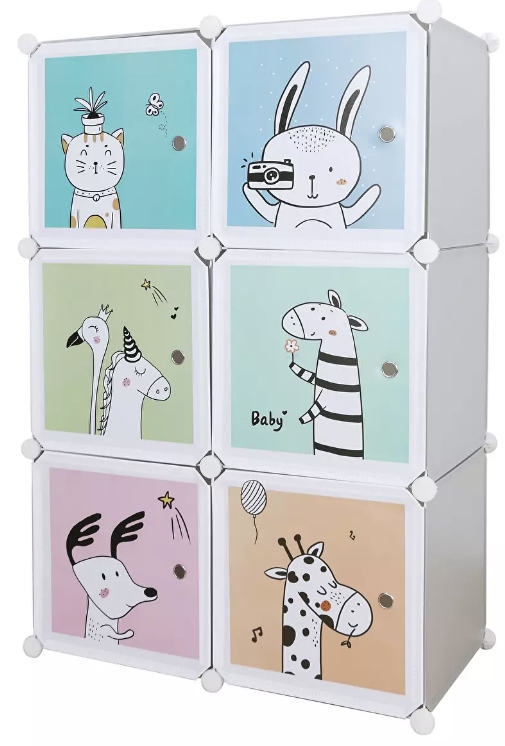 Organizator haine sau accesorii pentru camera copiilor. Organizatoare cu motiv animal care va înfrumuseța fiecare cameră de copii.