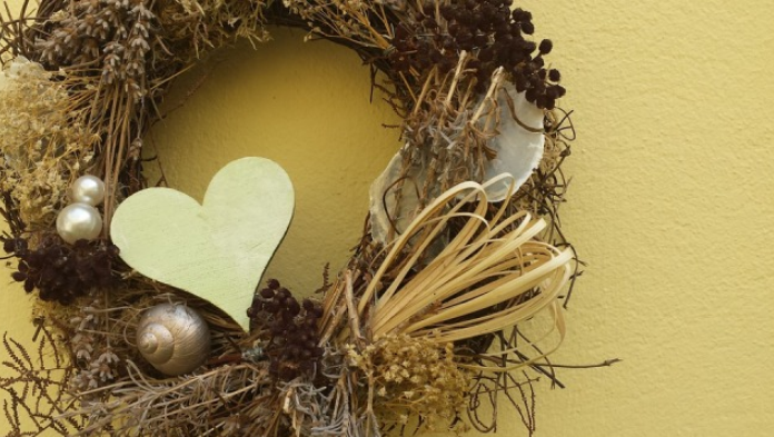 Coroană de toamnă pentru exterior sau interir.