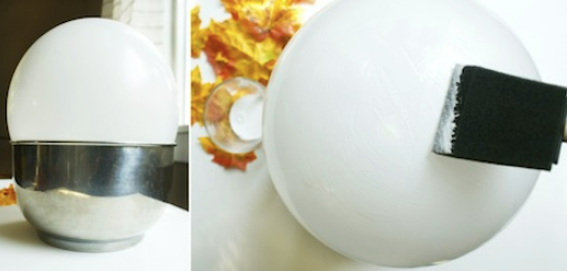 Pregatirea balonului inainte de lipirea frunzelor. Idei inspirative in cativa pasi.