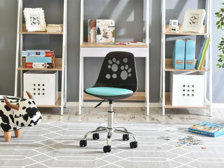 Scaun pentru copii Footy (albastru + crom)