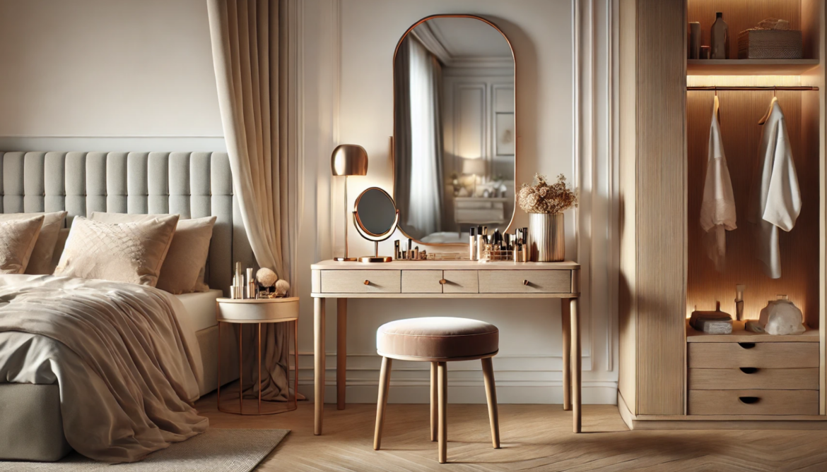 MĂSUȚA DE TOALETĂ cu scaun.