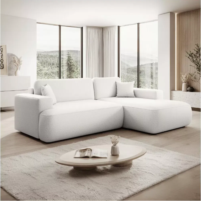 Culoarea mobilierului - Colțar VARY (alb) (D)