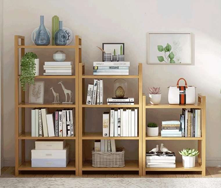 Raft 5-rafturi Andor TYP 3 (bambus natural) - mobilier din bambus recomandat pentru persoanele alergice și sensibile.