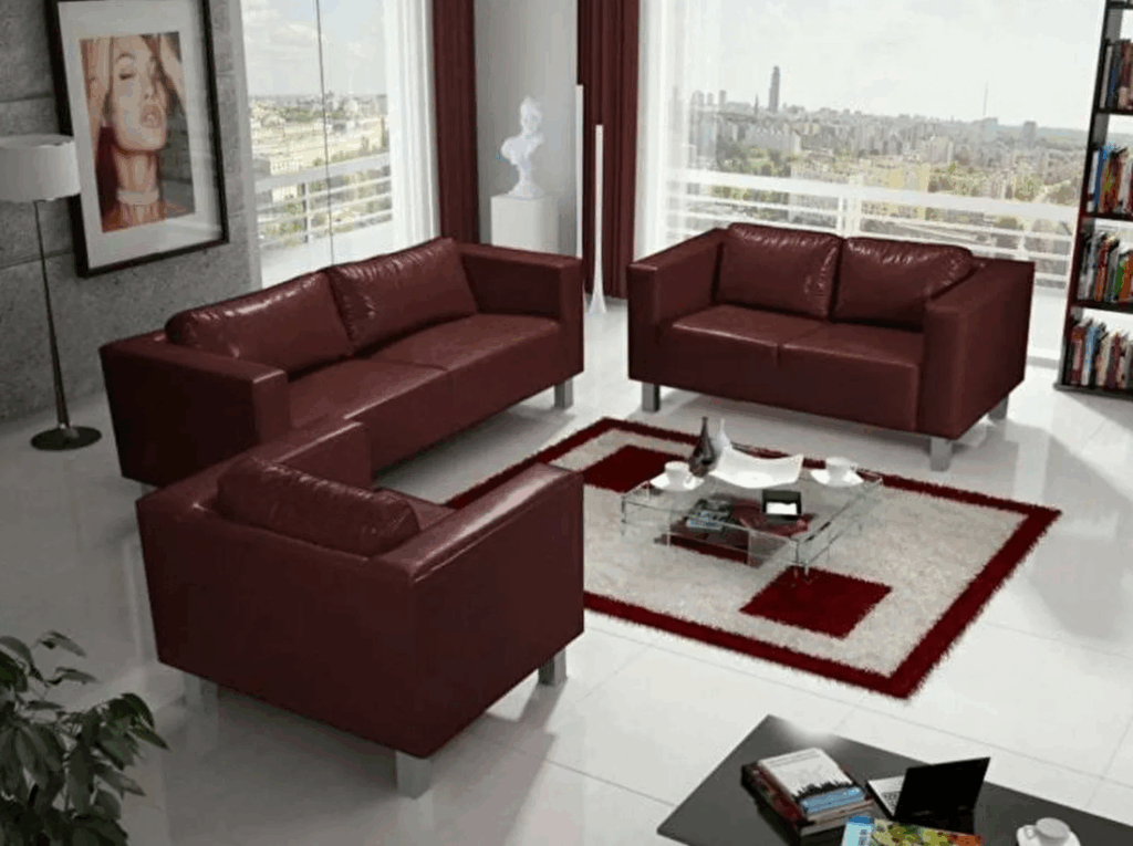 Canapele pentru birou - Canapea 3 locuri Valery III (Maro închis)
