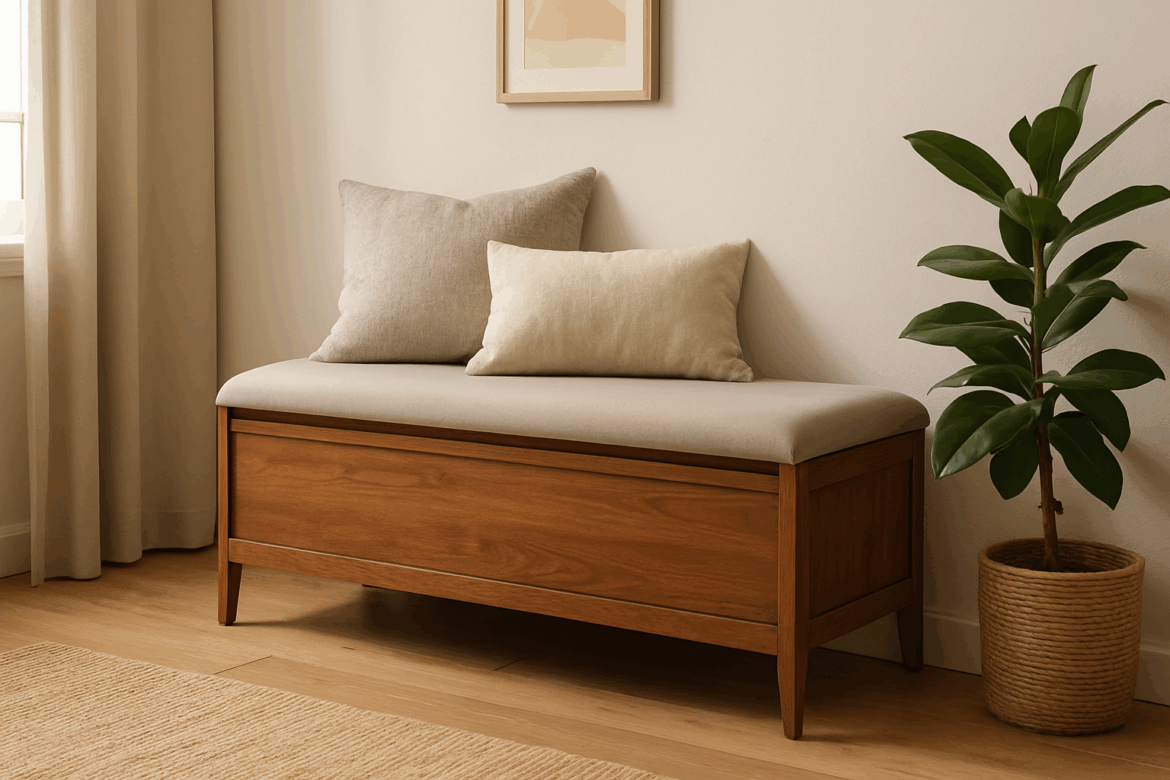 Bănci cu spațiu de depozitare