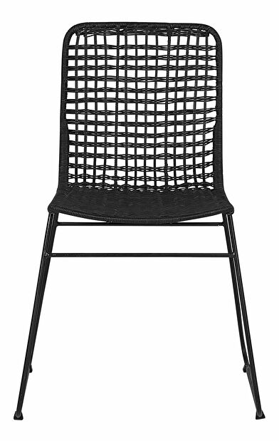 Set 2 buc. scaune pentru sufragerie Burito (negru)