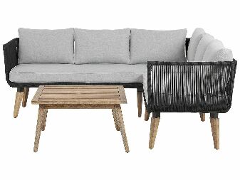 Set canapele pentru grădină ALCO (lemn) (gri) (pentru 5 persoane)