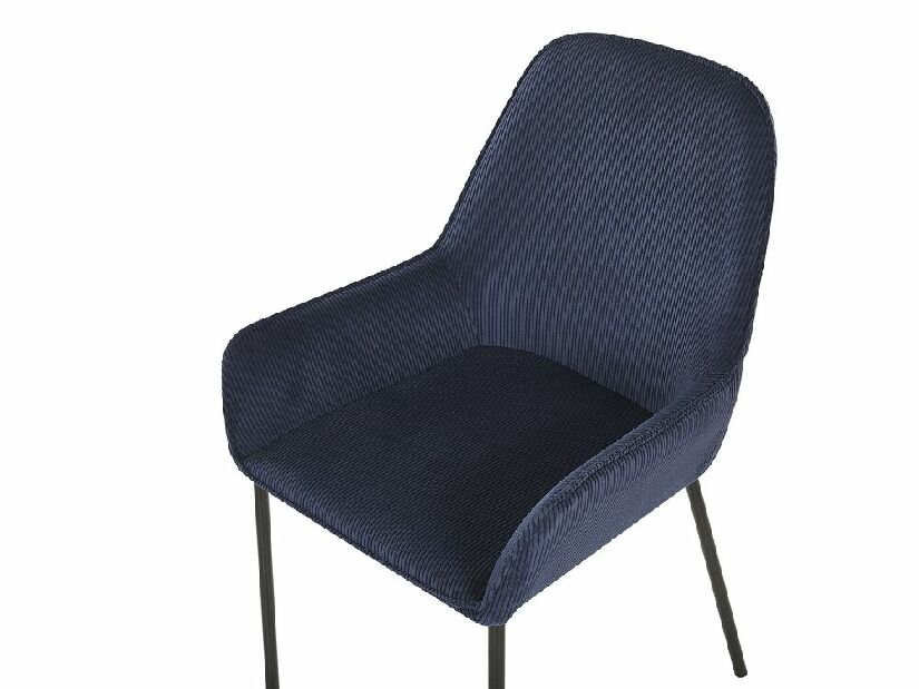 Set 2 buc. scaune de sufragerie LARNO (albastru închis)
