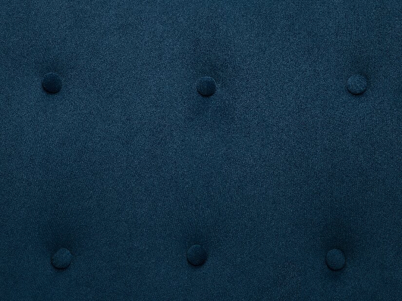 Fotoliu Viadene (albastru închis) (cu taburete) (catifea)