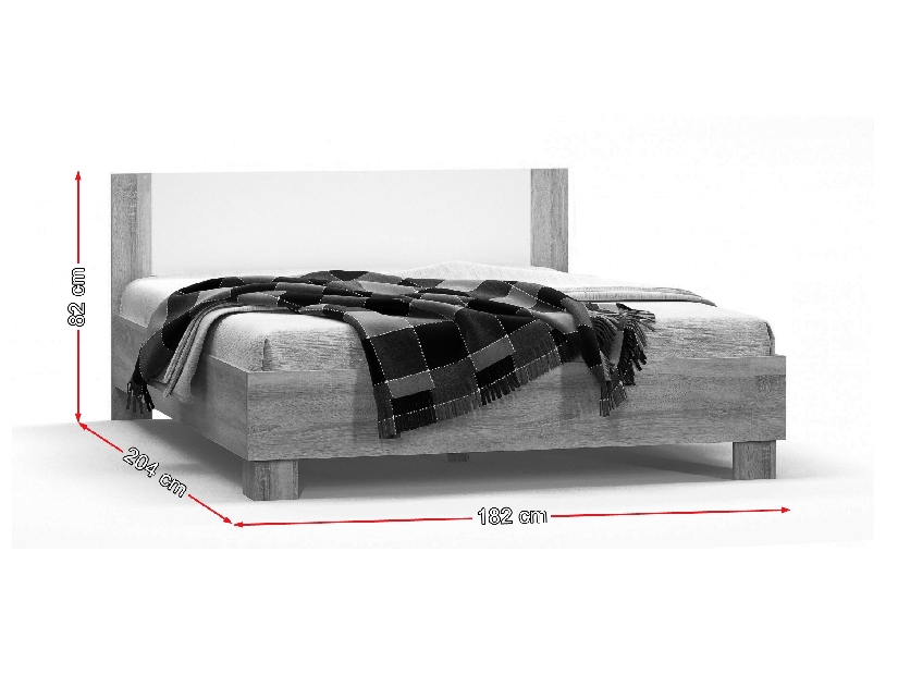 Manželská postel 180 cm Marlon (Pin anderson + stejar) (cu somieră) *resigilat