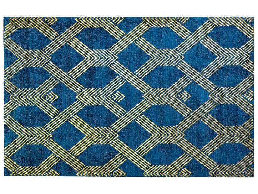 Covor 140x200 cm VESKE (stofă) (albastru)