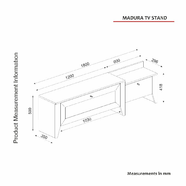 Masă TV/Dulap Malorka (Stejar)
