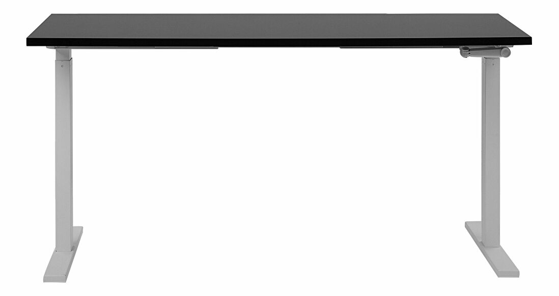 Masă pentru scris UPPER II (130 x 72 cm) (MDF) (reglabil manual) (negru + alb)