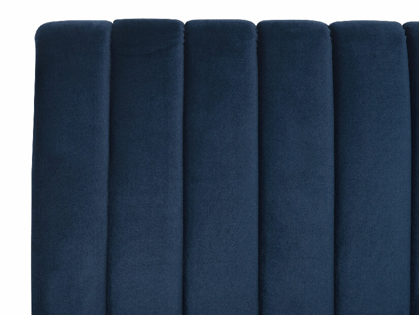 Pat matrimonial 180 cm MASALA (textil) (albastru) (cu somieră)