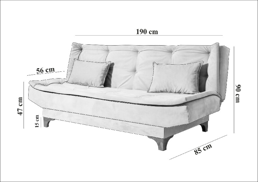 Set canapele/fotolii 3+1 Klaudi (Piatră)