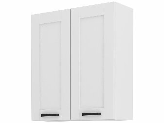 Dulap de bucătărie superior, cu două uși Lucid 80 G 90 2F (alb + alb)