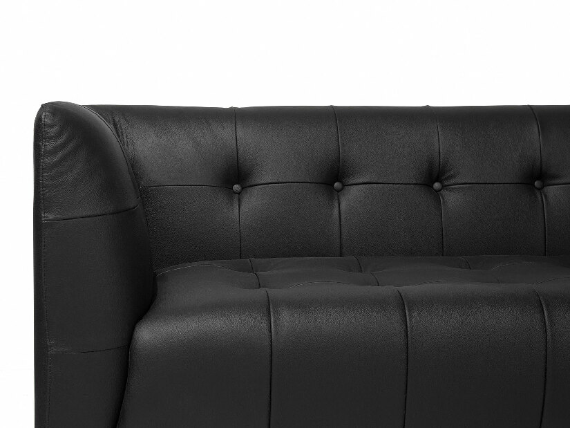 Canapea 3 locuri din piele Belper (negru) 