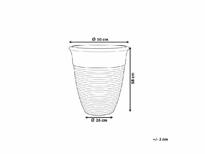 Ghiveci KOLUMBIA 58x50x50 cm (sticlă laminat) (gri)