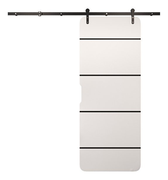 Uși culisante Ortiz IV (alb mat + negru mat)