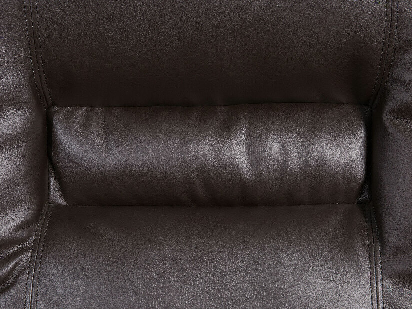 Canapea 2 locuri Barnet (piele sintetică) (maro) 