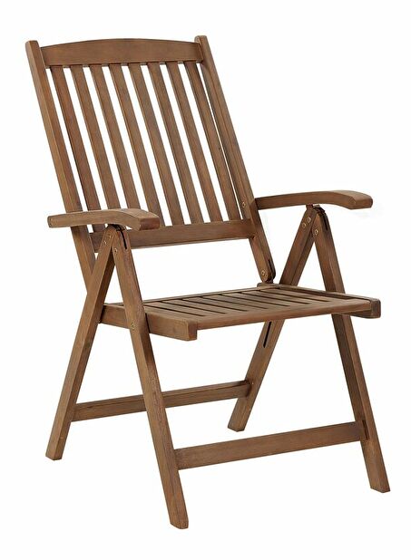 Set 6 buc scaune de grădină Amati (lemn închis + roșu)
