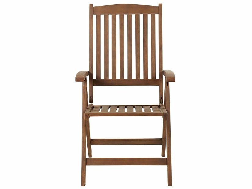 Set 6 buc scaune de grădină Amati (lemn închis + roșu)