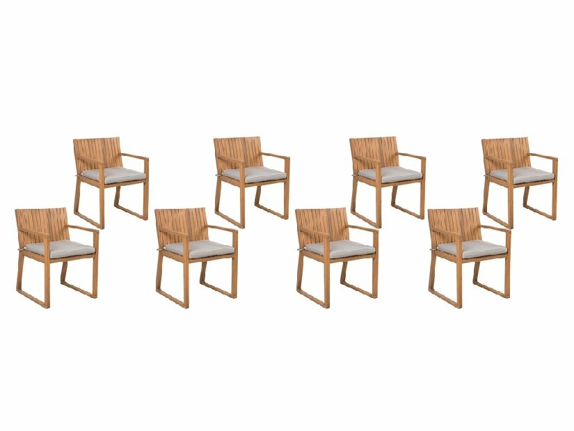 Set scaune 8 buc. Sasan (gri închis)