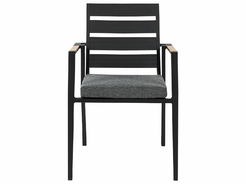 Set 4 buc scaune de grădină Thierry (negru) 