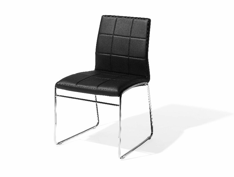 Set 2 buc. scaune pentru sufragerie Kirk (negru)