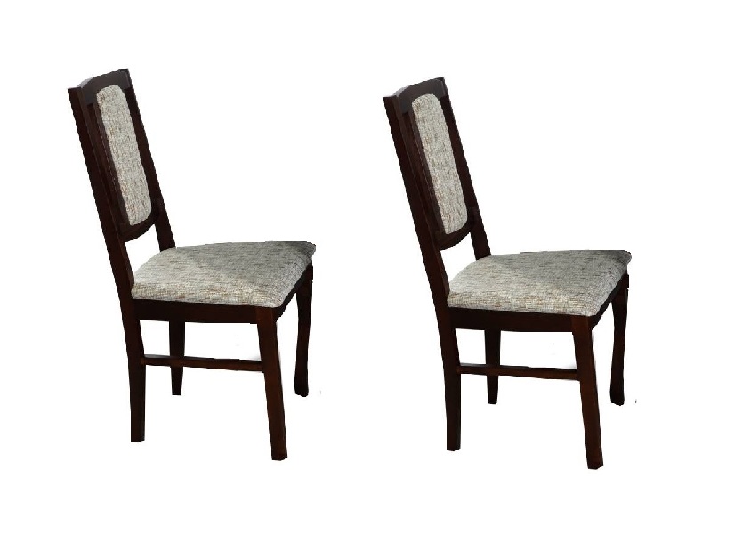 Set 2 buc. scaune sufragerie Goru (Nuc + Gri) *Vânzare stoc