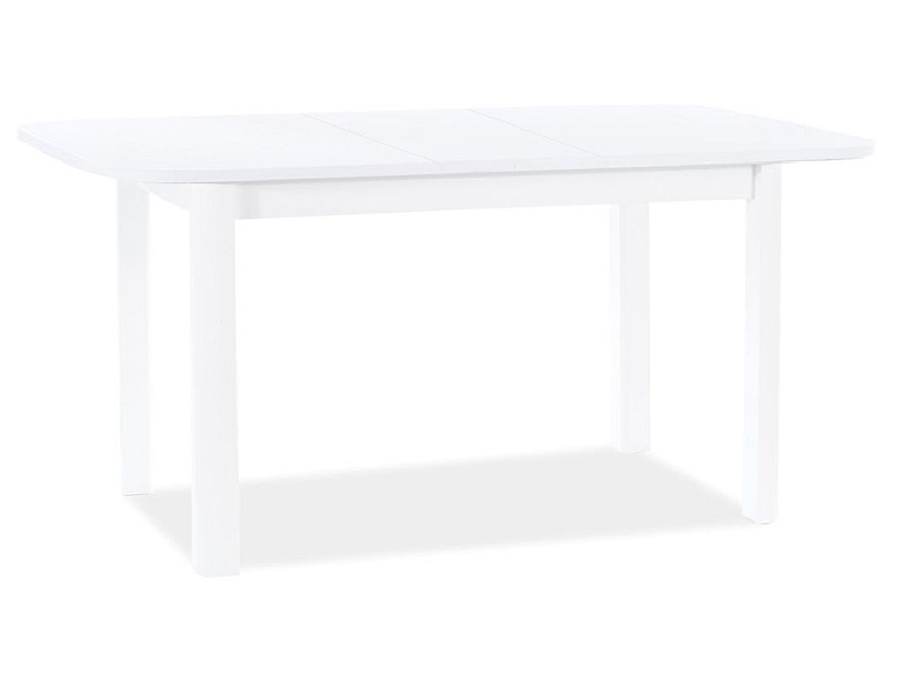 Masă de sufragerie extensibilă 105-140 cm Daniel (alb mat + alb mat) (pentru 4 până la 6 persoane)