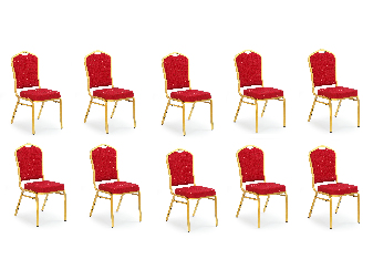 Set 10buc scaune sufragerie Carn (bordo + auriu) *vânzare