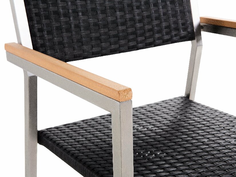 Set scaune 2 buc. Grosso (negru) (ratan)
