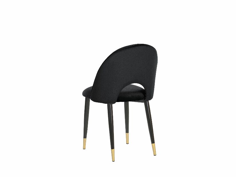 Set 2 buc. scaune pentru sufragerie MAGI (stofă) (negru)