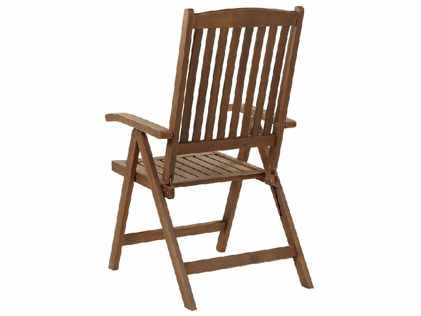 Set 2 buc scaune de grădină Amati (lemn închis + crem)