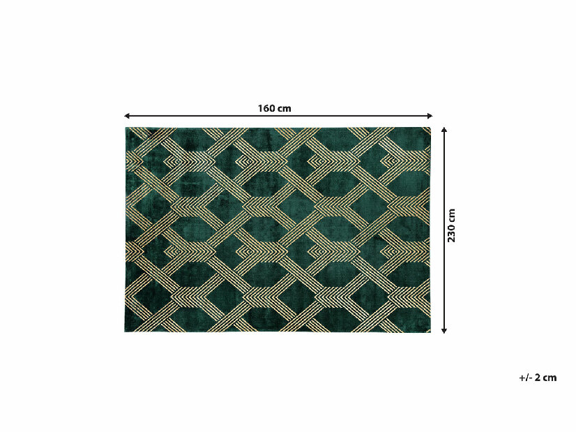Covor 160x230 cm VESKE (stofă) (verde)