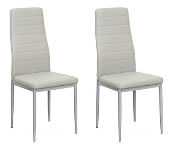 Set 2 buc. scaune sufragerie Collort nova (piele ecologică gri deschis) *resigilat