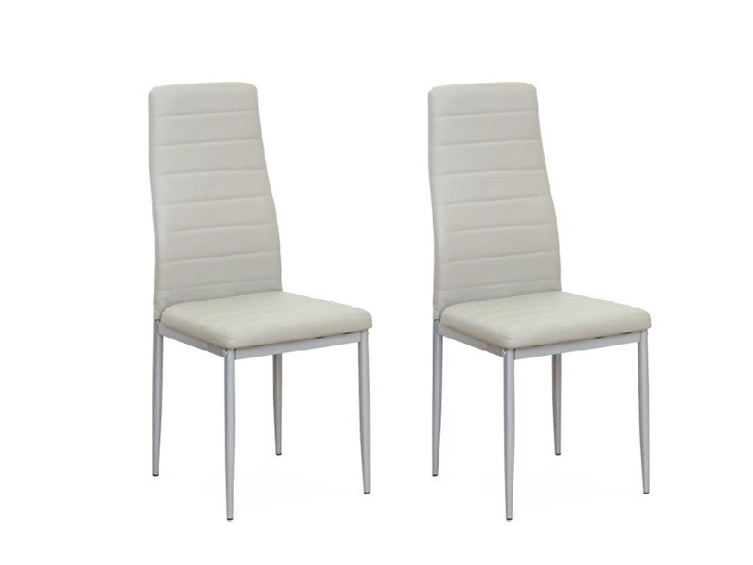 Set 2 buc. scaune sufragerie Collort nova (piele ecologică gri deschis) *resigilat